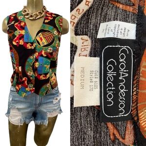 CAROL ANDERSON Collection VINTAGE 80s VEST Size Medium
